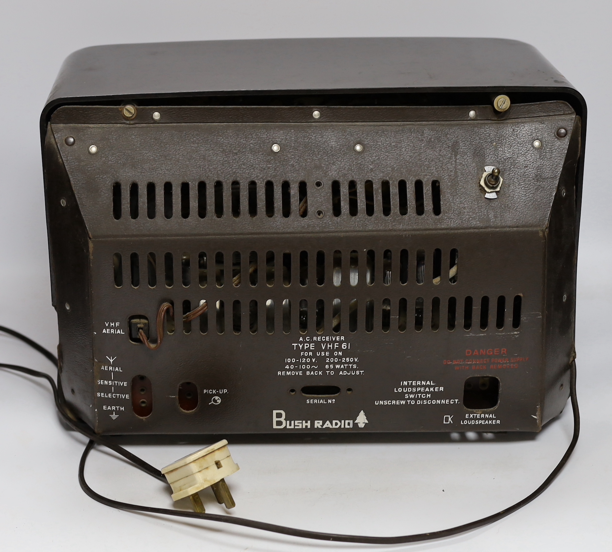 A vintage Bush bakelite radio